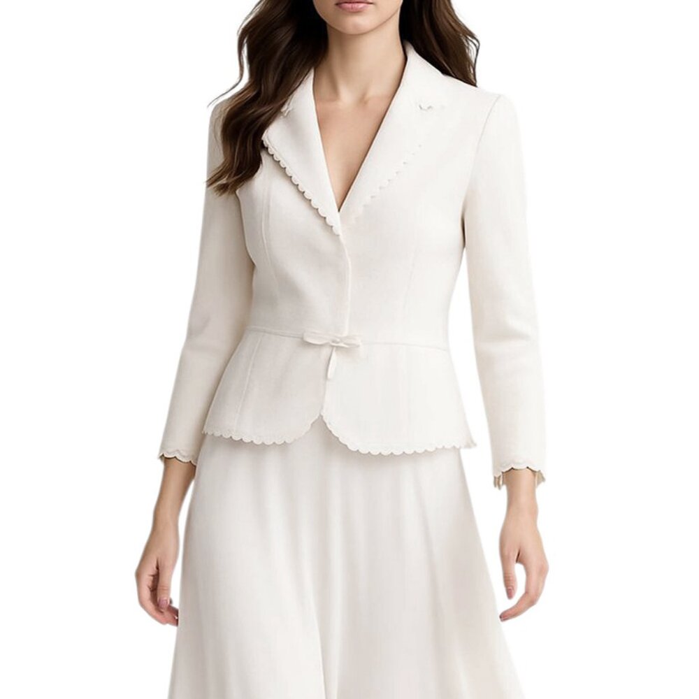 Tahari by Arthur S. Levine Scalloped Blazer